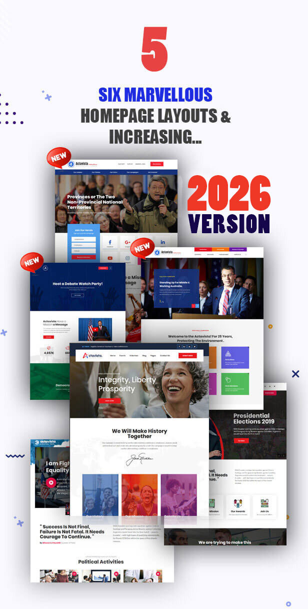 Actavista - A 2026 Political WordPress Theme for Party, Campaigns and Candidates