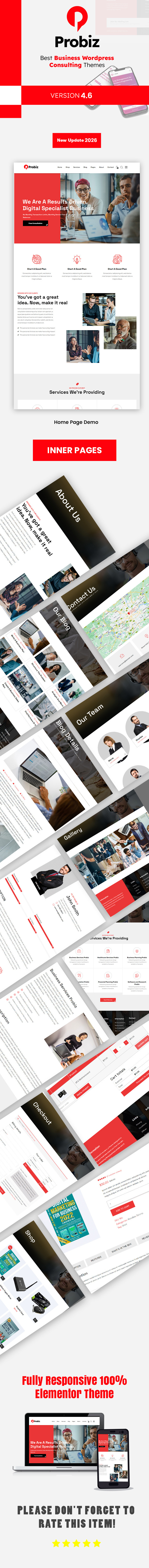 Probiz - Multipurpose Business and Corporate WordPress Theme
